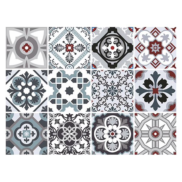 Wandtattoos: Kit 48 Fliesenaufkleber traditionelle