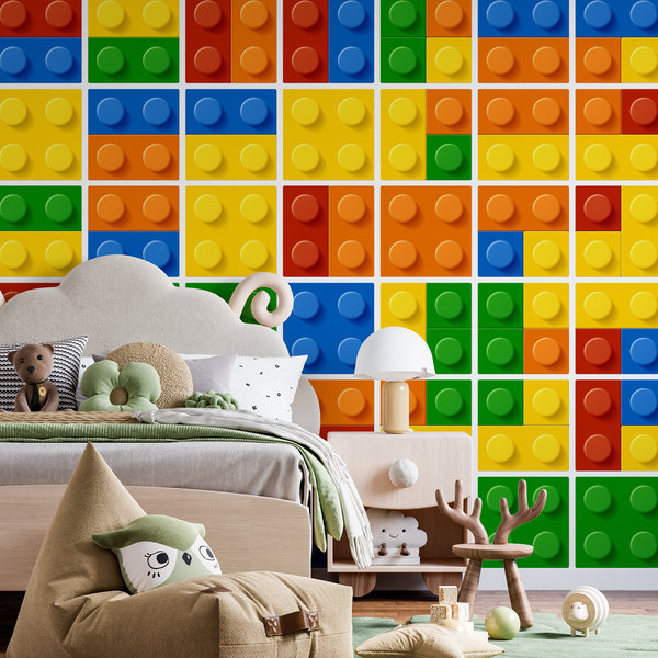 Wandtattoos: Kit 49 fliesen Lego für badezimmer