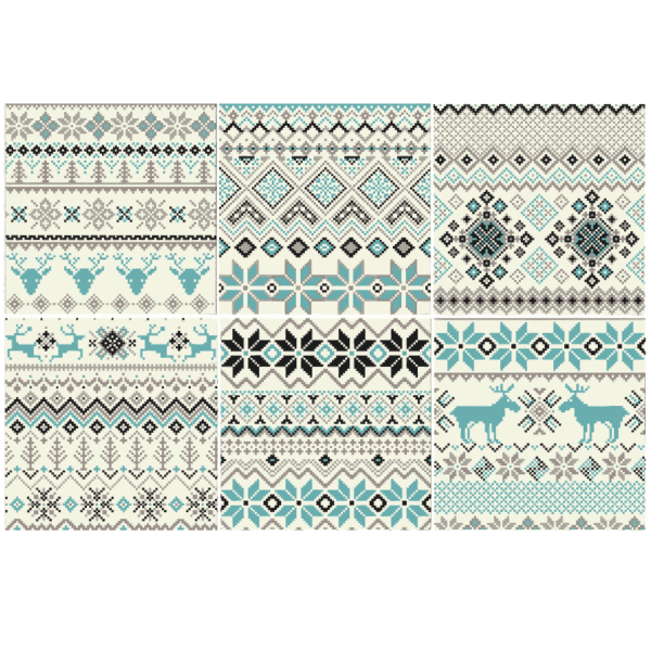 Wandtattoos: Kit 48 Fliesenaufkleber winter