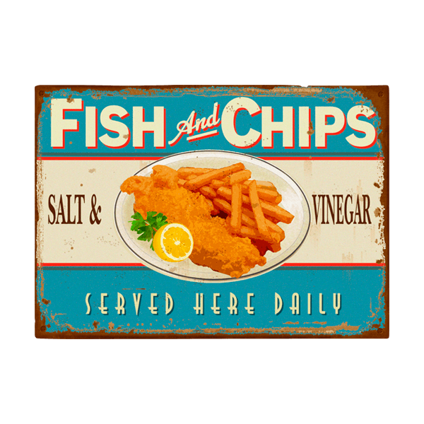 Wandtattoos: Fish and Chips