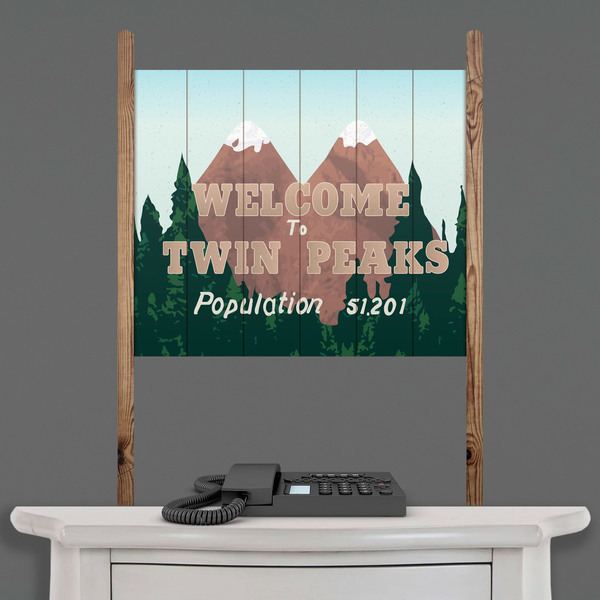 Wandtattoos: Holzschild Welcome Twin Peaks