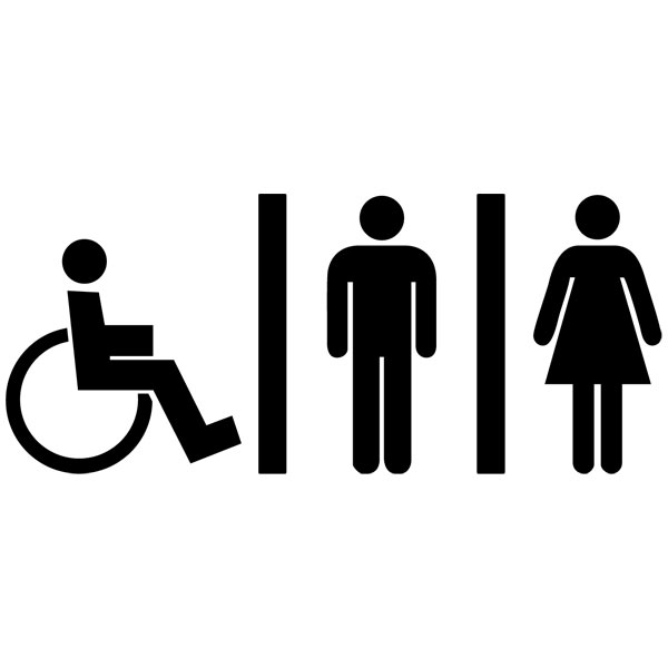Wandtattoos: WC Mixto Behinderungen