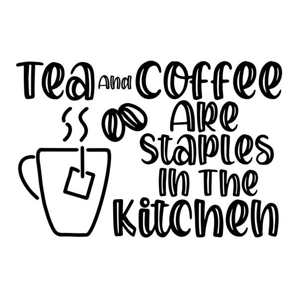 Wandtattoos: Tea and coffee are staples in the kitchen
