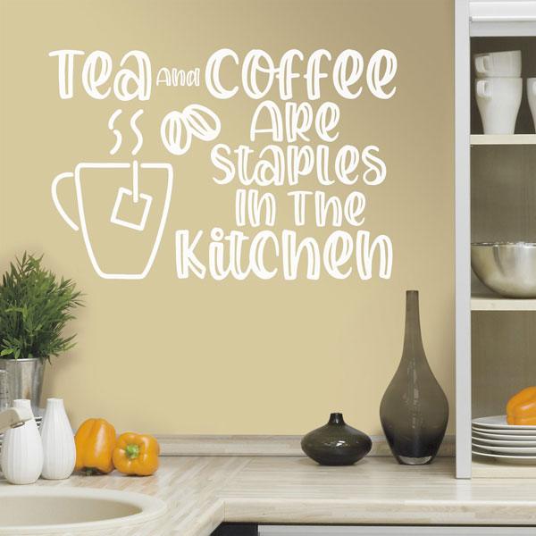 Wandtattoos: Tea and coffee are staples in the kitchen