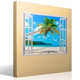 Wandtattoos: Palme auf karibischen Strand 4