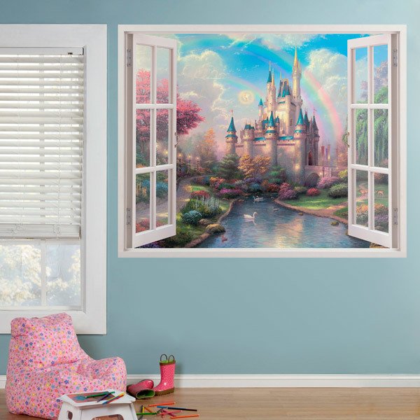 Kinderzimmer Wandtattoo: Disney-Schloss und Tinker Bell