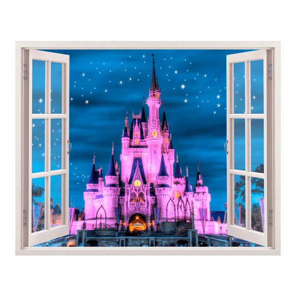 Kinderzimmer Wandtattoo: Fenster Schloss von Disney