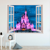 Kinderzimmer Wandtattoo: Fenster Schloss von Disney 3