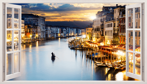 Wandtattoos: Einbruch der Nacht in Venedig