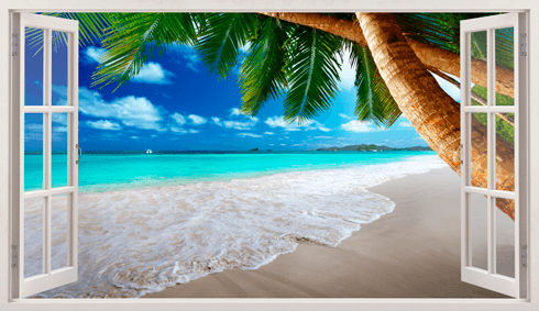 Wandtattoos: Karibisches Panorama