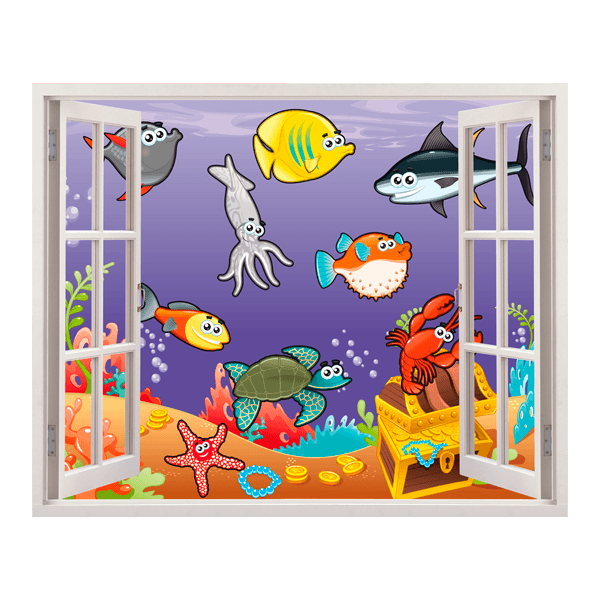 Kinderzimmer Wandtattoo: marine animals