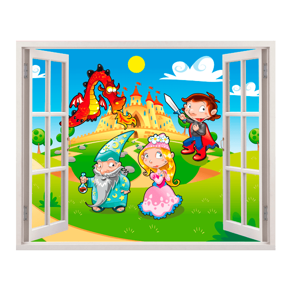 Kinderzimmer Wandtattoo: Die Dragon Castle