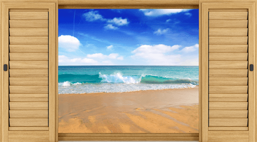 Wandtattoos: Welle am Strand