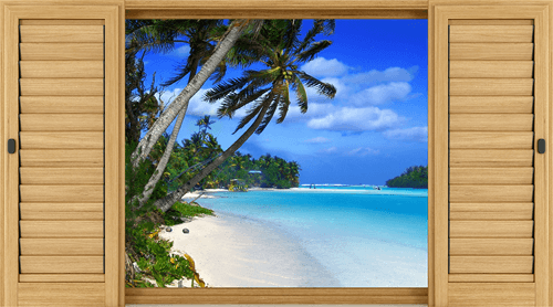 Wandtattoos: Palmen am Strand