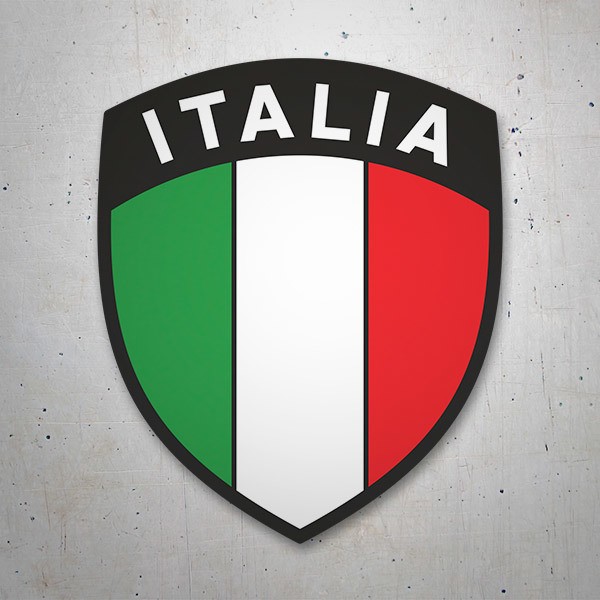 Aufkleber für Motorrad Italien Wappen