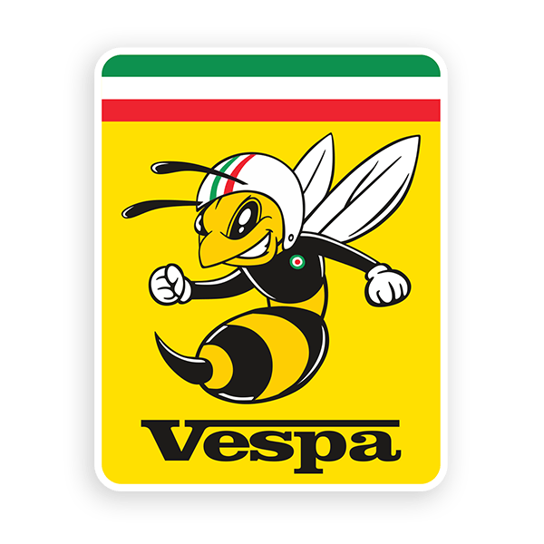 Aufkleber: Italienische Vespa Biene