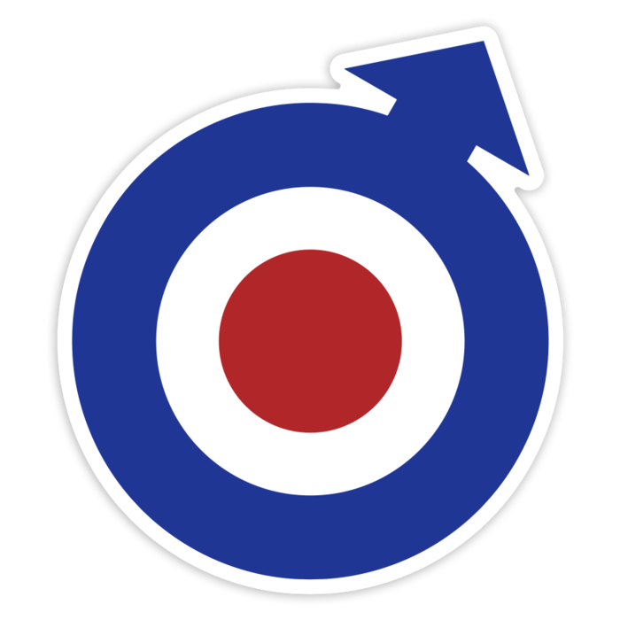 Aufkleber: Mod-Logo im RAF-Stil