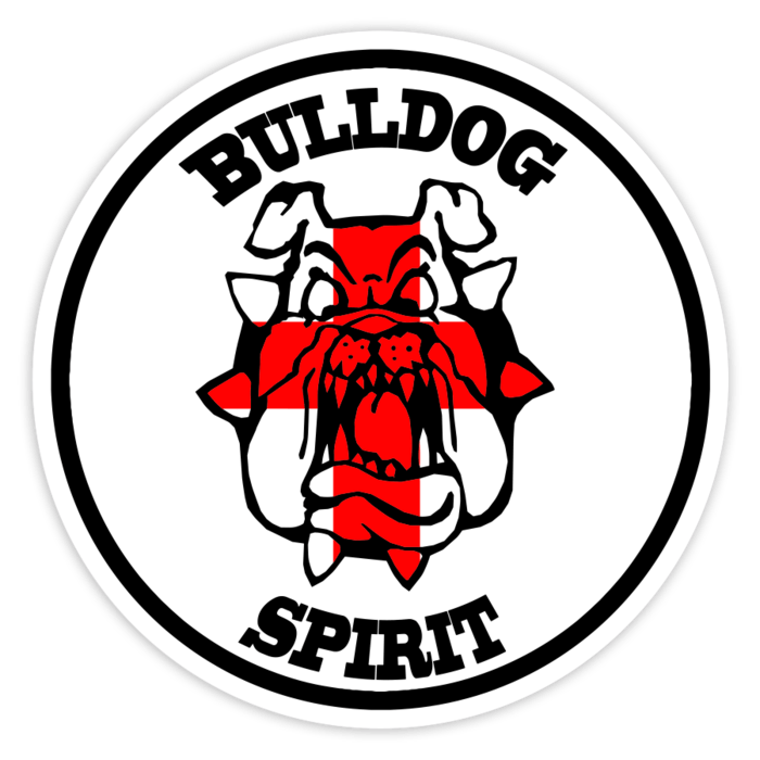 Aufkleber: Bulldog Spirit mit England-Flagge