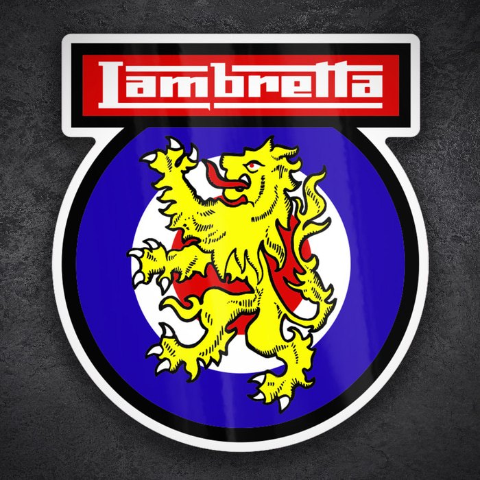 Aufkleber: Lambretta Wappen mit Heraldischem Löwen