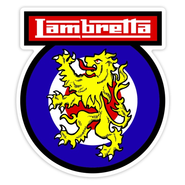 Aufkleber: Lambretta Wappen mit Heraldischem Löwen