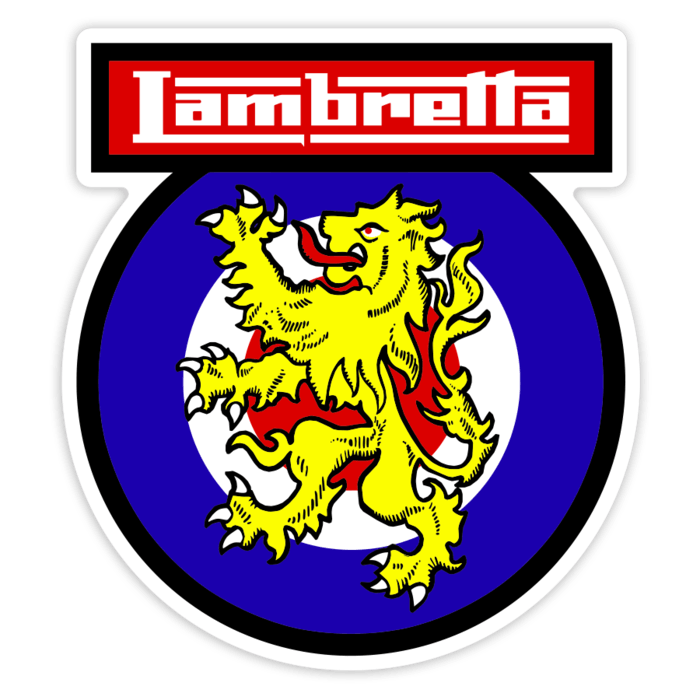 Aufkleber: Lambretta Wappen mit Heraldischem Löwen