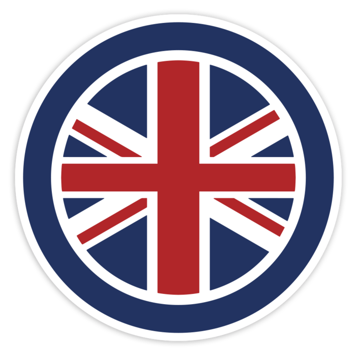 Aufkleber: Union Jack im Mods RAF-Emblem