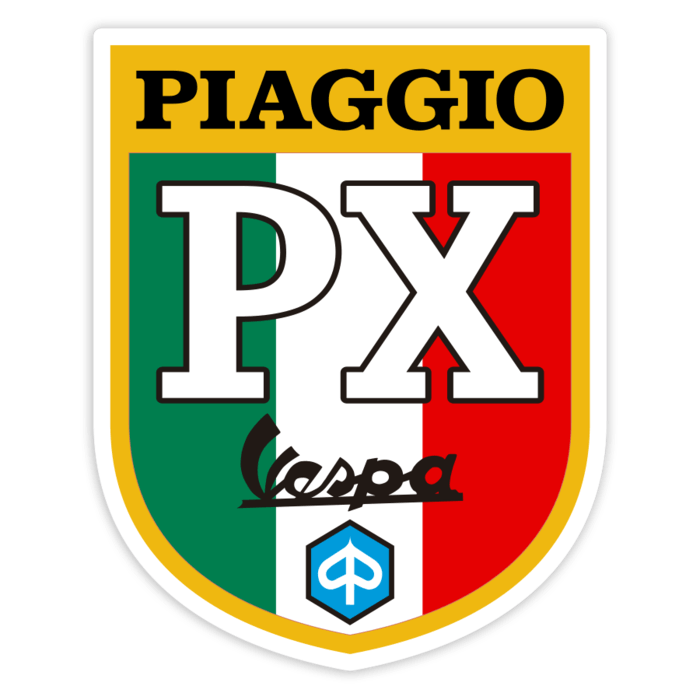 Aufkleber: Klassisches Vespa PX Wappen Piaggio Italien