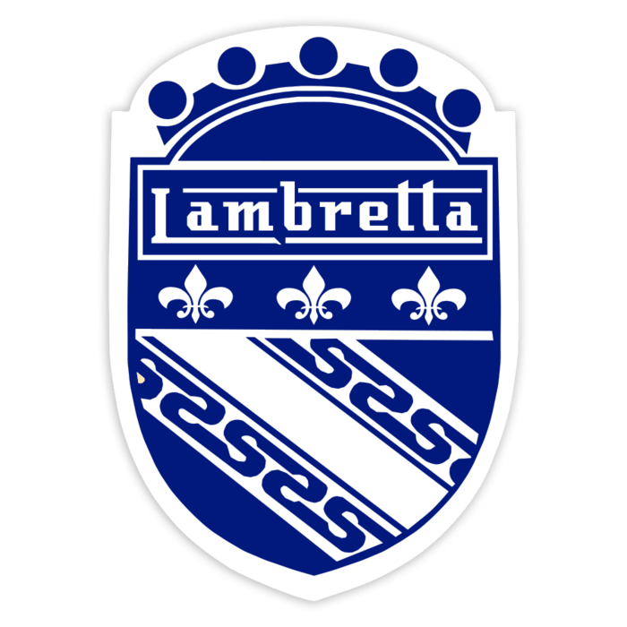 Aufkleber: Blaues Wappen Lambretta Emblem