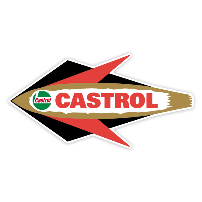 Aufkleber: Castrol Retro Pfeil Links Emblem