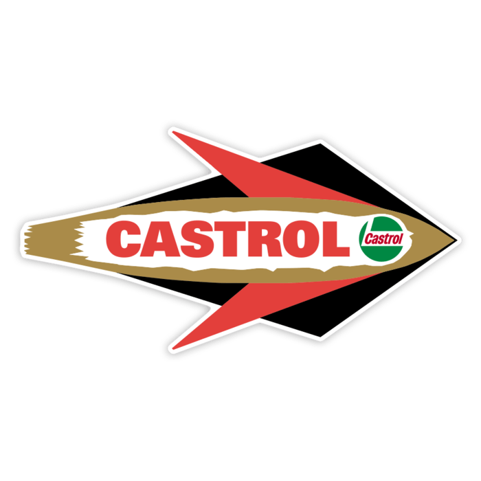 Aufkleber: Castrol Retro Pfeil Rechts Emblem