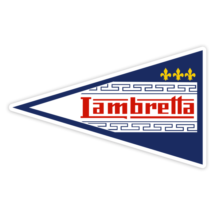 Aufkleber: Klassisches Lambretta Dreieck-Emblem Blau