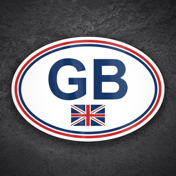 Aufkleber: GB Flagge Großbritannien oval