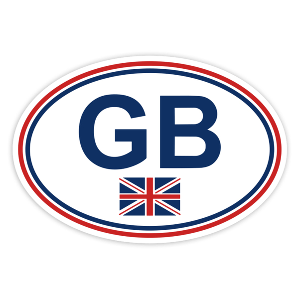 Aufkleber: GB Flagge Großbritannien oval