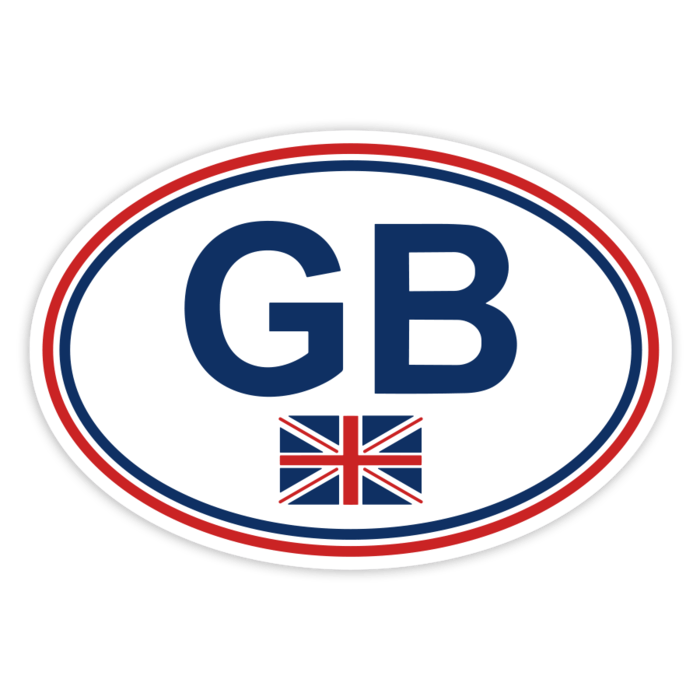 Aufkleber: GB Flagge Großbritannien oval
