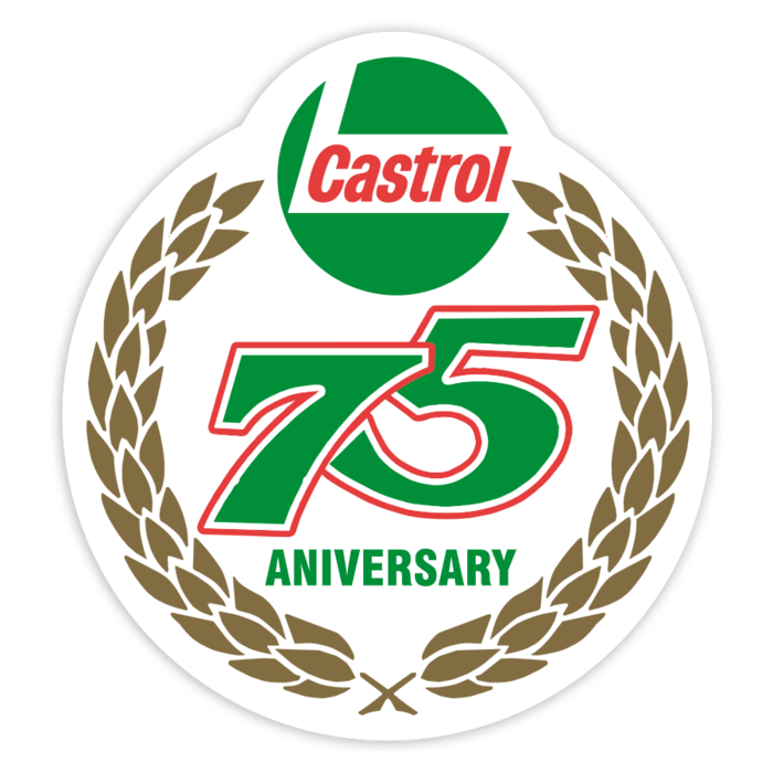 Aufkleber: Castrol 75 Jubiläum Kranz