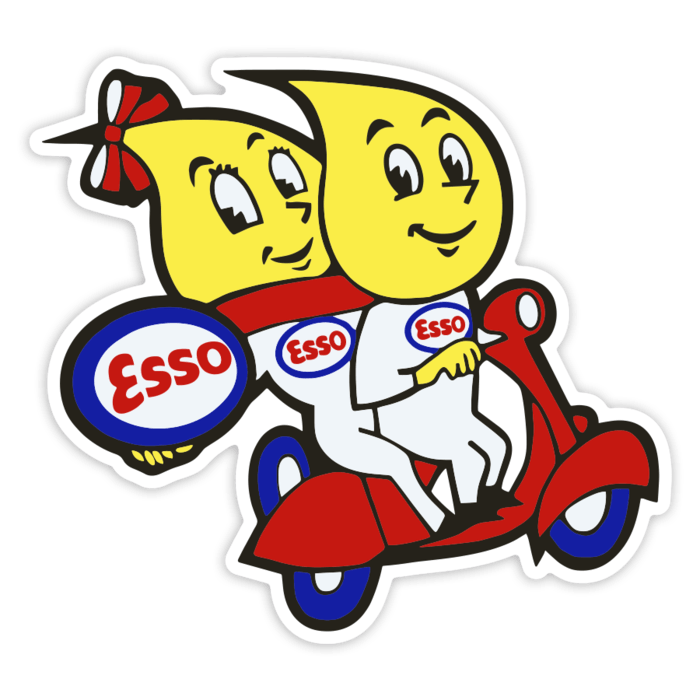 Aufkleber: Esso Paar Roller