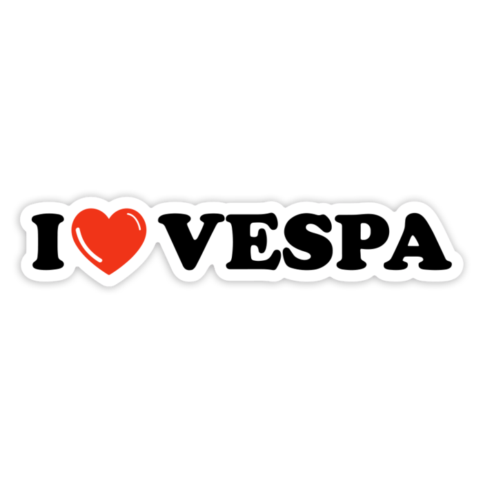 Aufkleber: I Love Vespa
