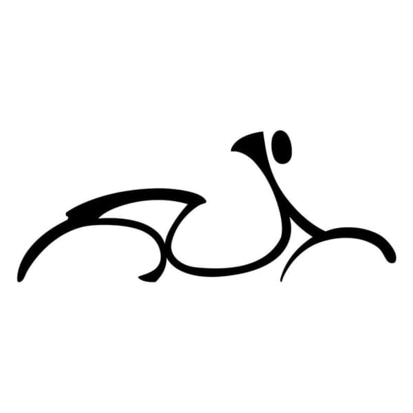 Aufkleber: Künstlerische Roller-Silhouette