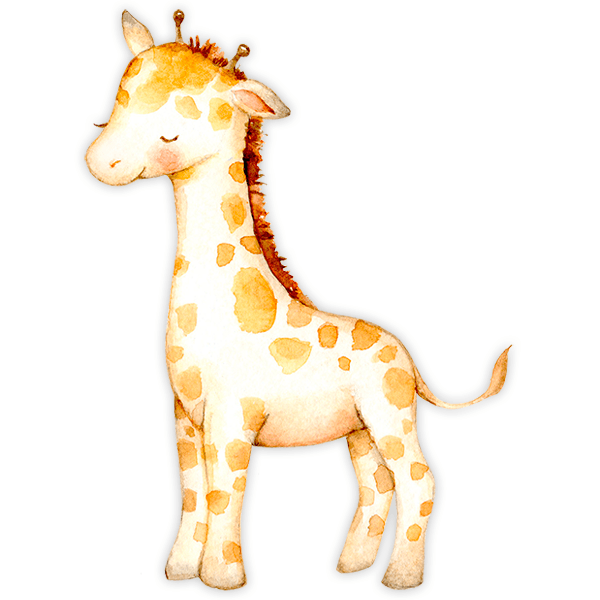 Kinderzimmer Wandtattoo: Aquarell Giraffe