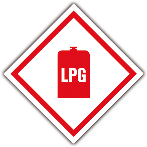 Wohnmobil aufkleber: Straßenschilder Achtung LPG