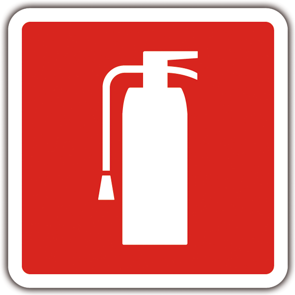 Aufkleber: Straßenschilder Feuerlöscher