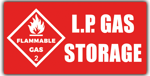 Aufkleber: LP GAS Storage