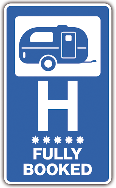 Aufkleber: Hotel Fully Booked