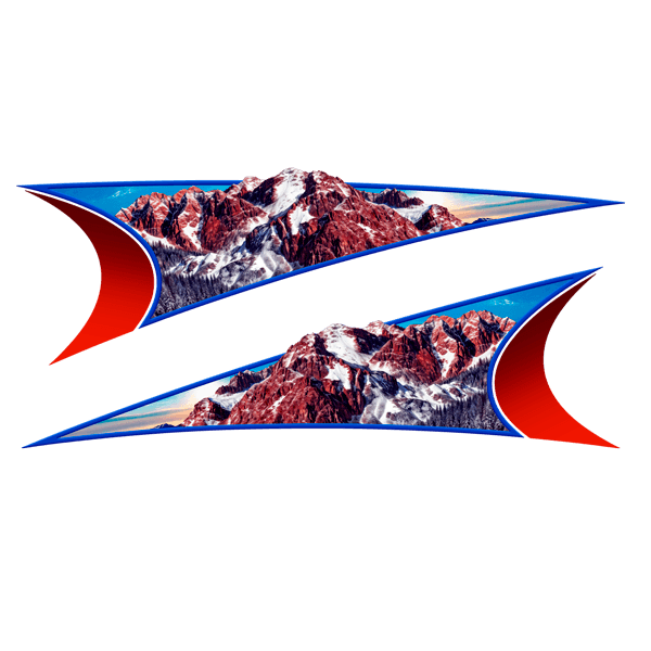 Wohnmobil aufkleber: Verschneite Berge