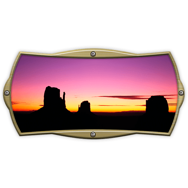 Aufkleber: rechteckiger Rahmen Canyon bei Sonnenuntergang