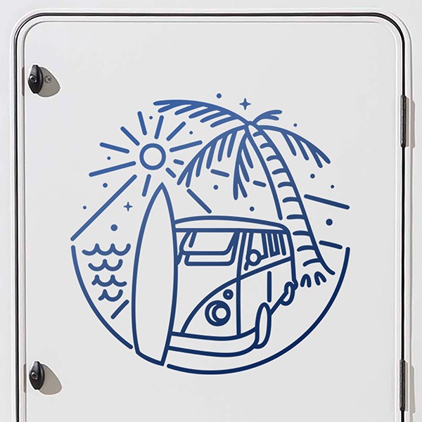 Wohnmobil aufkleber: Surf-Zeichnung