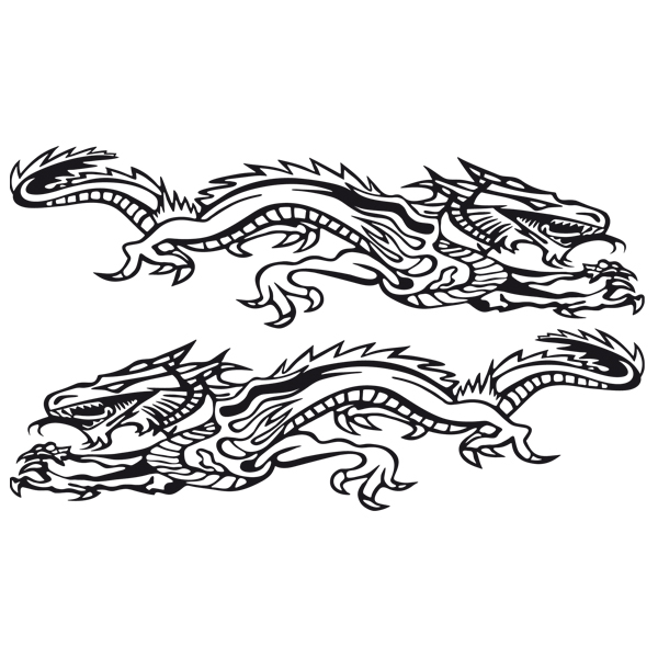 Aufkleber: Tribal-Drache Autoaufkleber