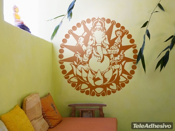 Wandtattoos: Mandala Ganesha