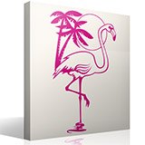 Wandtattoos: Flamingovogel, Sonne und Palmen 3