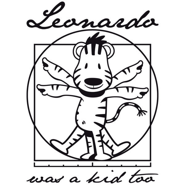 Kinderzimmer Wandtattoo: Vitruvianischer Tiger, Leonardo Da Vinci